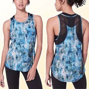 LULULEMON Sculpt Tank II Sz 2 Sun Dazed Multi Blue Super Dark